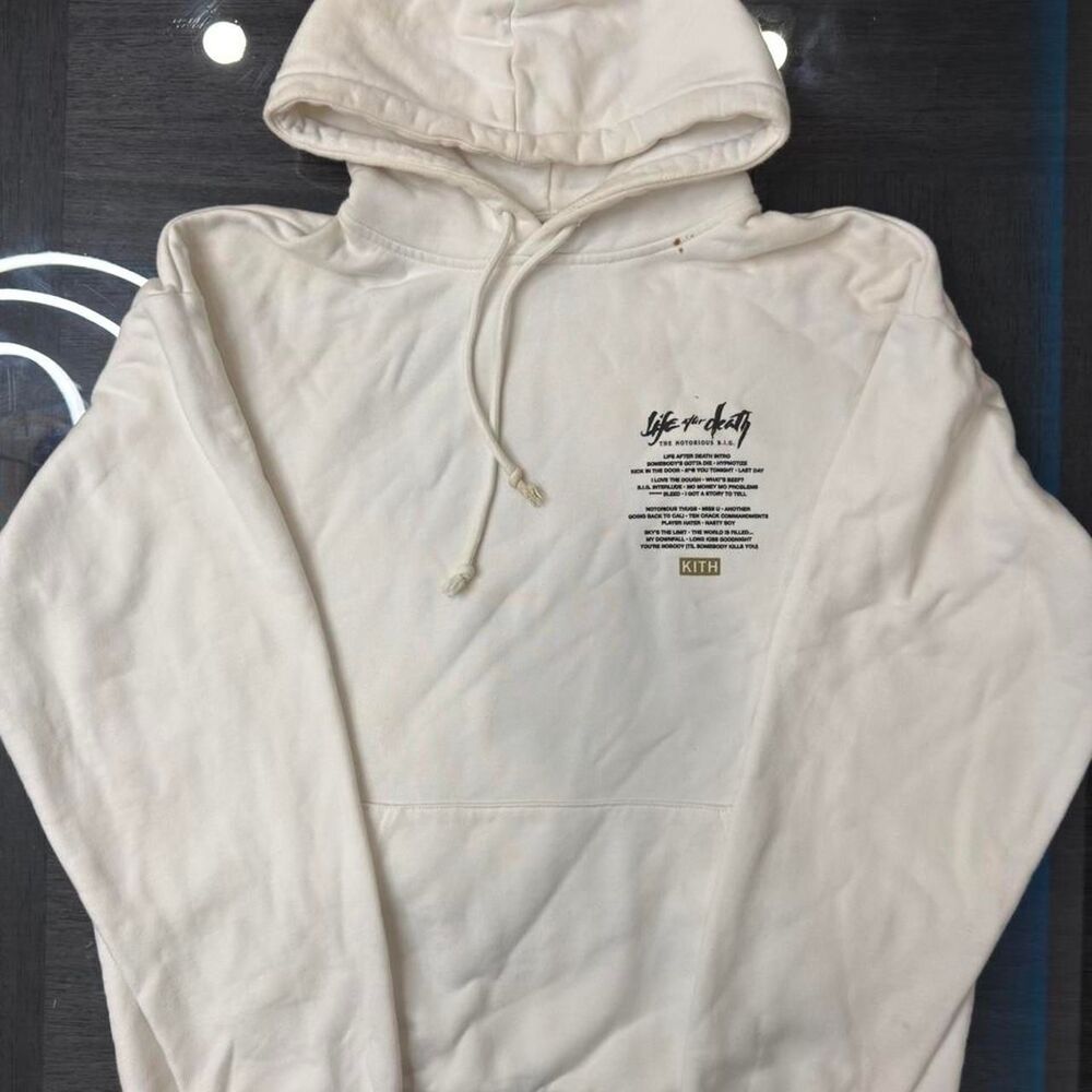 Kith Men's White and Cream Hoodie